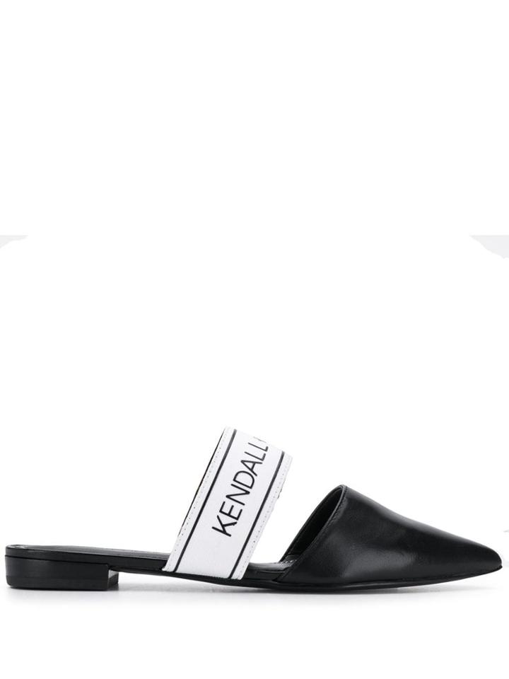 Kendall+kylie T-bar Logo Mules - Black
