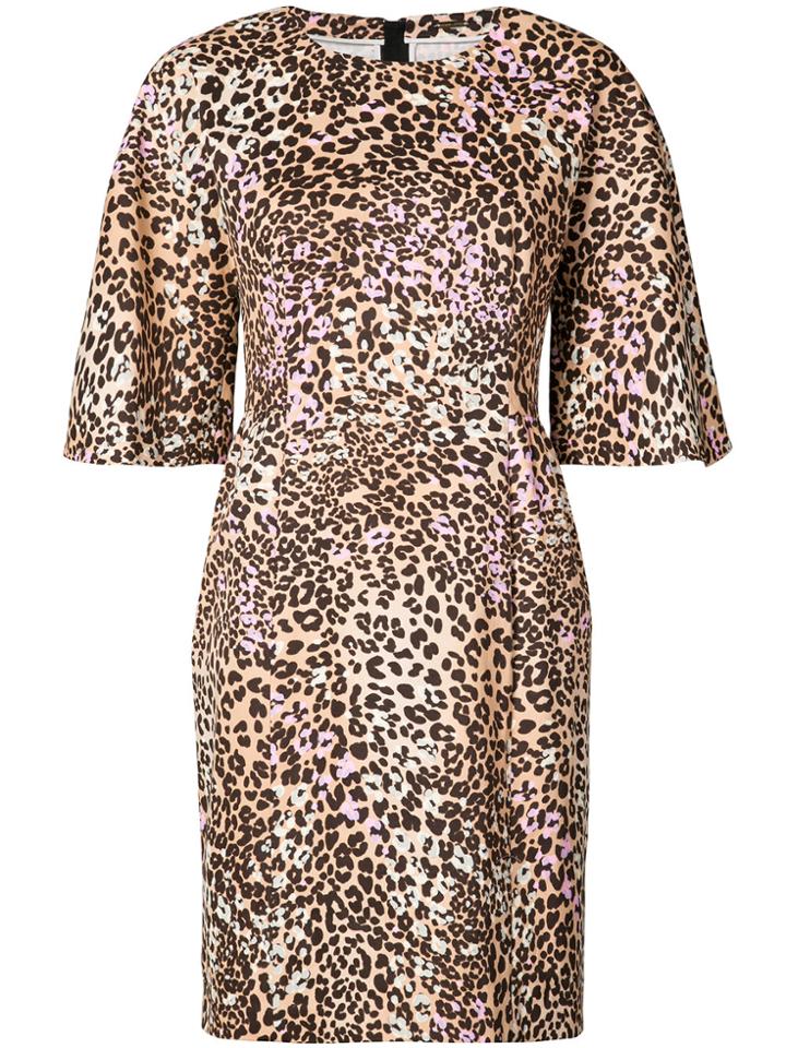Adam Lippes Leopard-print Sculpted Mini Dress - Brown