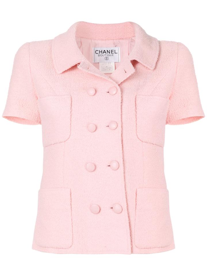 Chanel Vintage Short Sleeve Fitted Jacket - Pink & Purple
