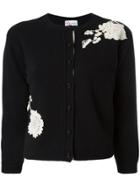 Red Valentino Floral Patch Cardigan - Black