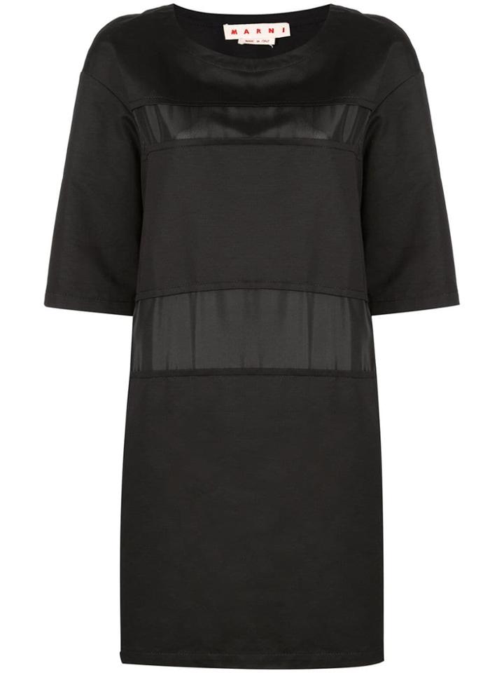 Marni Striped Panelled T-shirt - Black