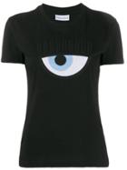 Chiara Ferragni Logomania Embroidered T-shirt - Black