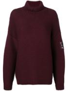 Courrèges Drop Shoulder Roll-neck Sweater - Red