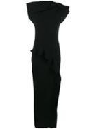 Rick Owens Ruffles Fitted Dress - Black