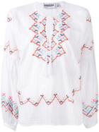 Essentiel Antwerp - Embroidered Tassel Blouse - Women - Cotton/polyester - 34, White, Cotton/polyester