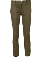 Veronica Beard Cargo Cropped Trousers, Women's, Size: 2, Green, Cotton/spandex/elastane/lyocell