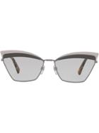 Valentino Eyewear Tinted Cat-eye Sunglasses - Metallic