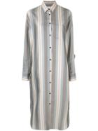 Jil Sander Striped Shirt Dress - Grey