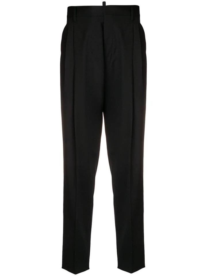 Dsquared2 Tapered Pleated Trousers - Black