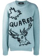 Dsquared2 Deer Logo Jumper - Blue