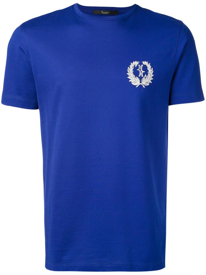Billionaire - Embroidered Logo T-shirt - Men - Cotton - M, Blue, Cotton