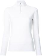 Le Ciel Bleu Zip Turtleneck Jumper, Women's, Size: 36, White, Wool/polyester