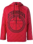 Astrid Andersen Quilted Hoodie, Men's, Size: Large, Red, Polyamide/polyester