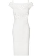 Murmur Cut-detail Midi Dress - White