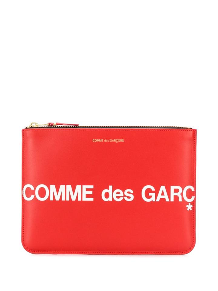 Comme Des Garçons Play Logo Washbag - Red