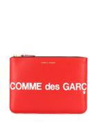 Comme Des Garçons Play Logo Washbag - Red