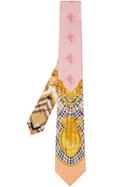 Burberry Modern Cut Archive Scarf Print Silk Tie - Pink