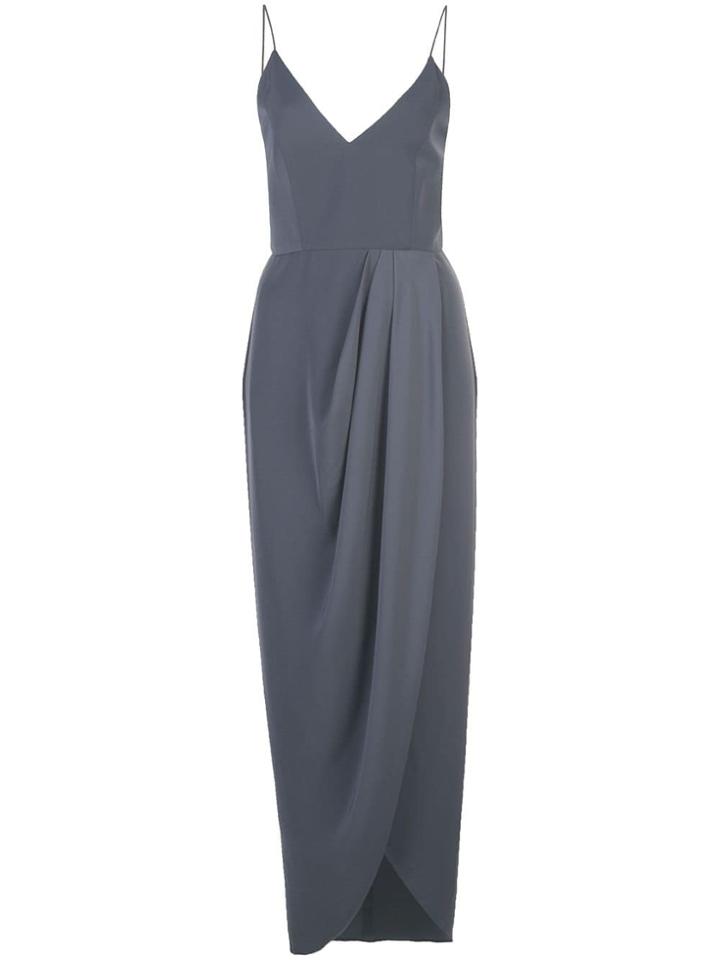 Shona Joy Draped Slip Dress - Grey