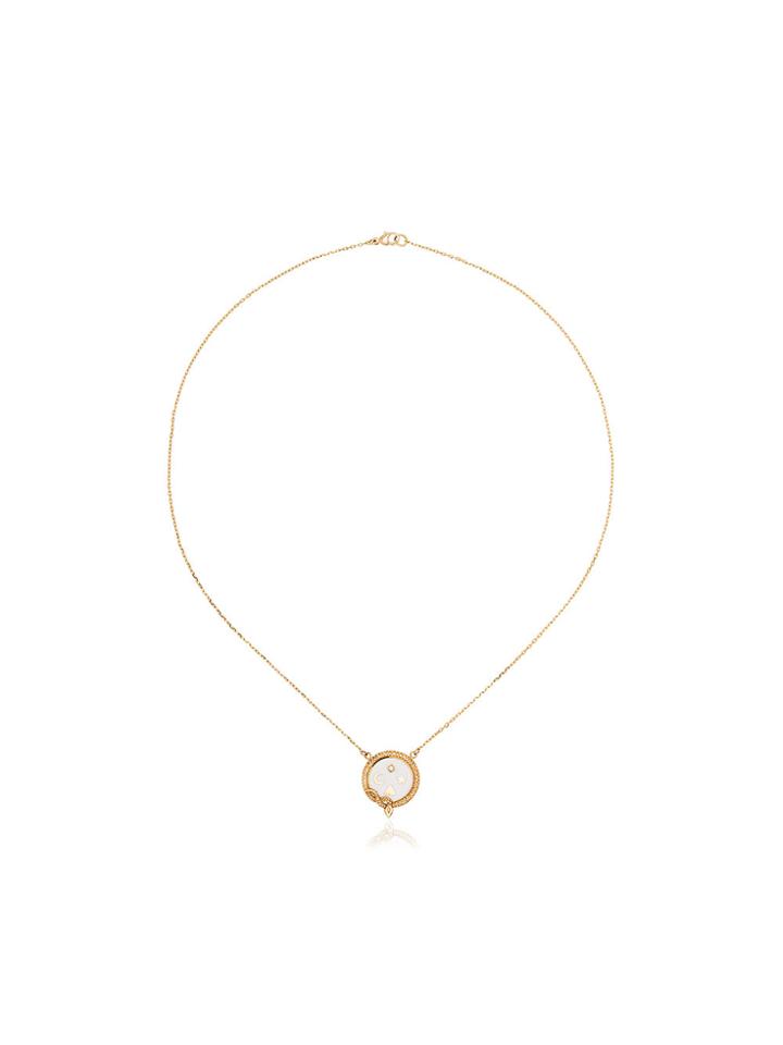 Foundrae Wholeness Necklace With 18k Yellow Gold And Diamond -