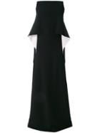 Givenchy - Top Detail Evening Dress - Women - Silk/spandex/elastane/acetate/viscose - 38, Black, Silk/spandex/elastane/acetate/viscose