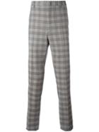 Lanvin Checked Trousers, Men's, Size: 50, Grey, Wool/viscose/cotton/polyester