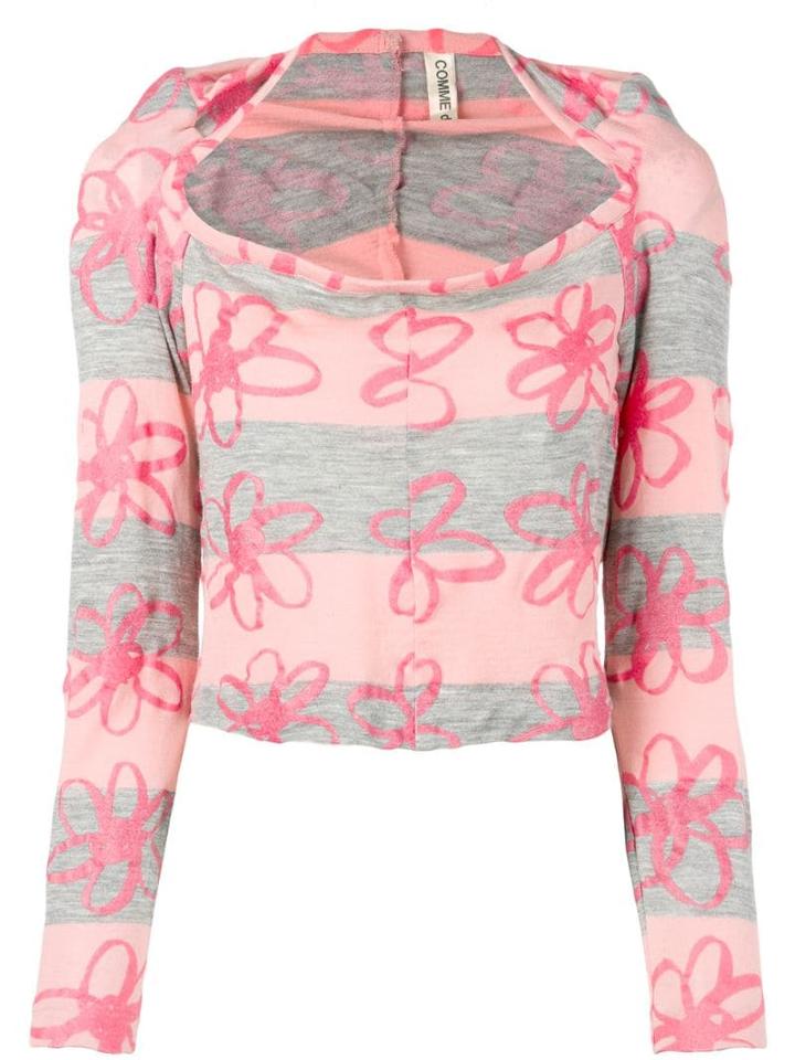 Comme Des Garçons Pre-owned 1996's Floral Blouse - Pink