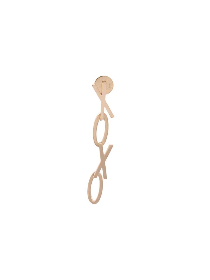 Kwit Jewelry 14kt Gold Xoxo Earring - Metallic