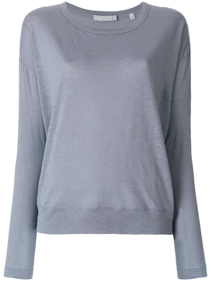 Vince Drop Shoulder Jersey Top - Grey