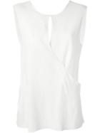 Maison Rabih Kayrouz V-back Top, Women's, Size: 36, White, Elastodiene/viscose