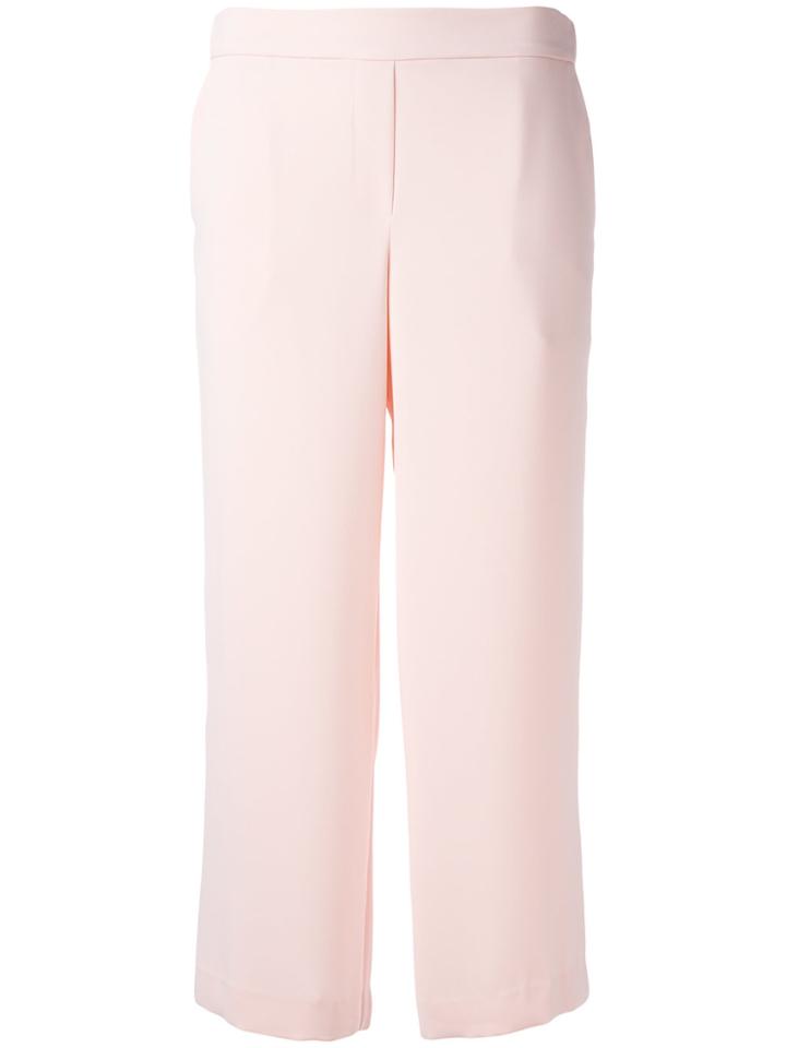 P.a.r.o.s.h. Straight Cropped Trousers - Pink & Purple