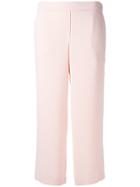 P.a.r.o.s.h. Straight Cropped Trousers - Pink & Purple