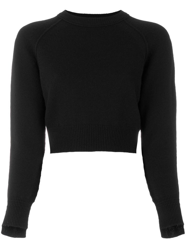 Helmut Lang Cropped Cashmere Jumper - Black