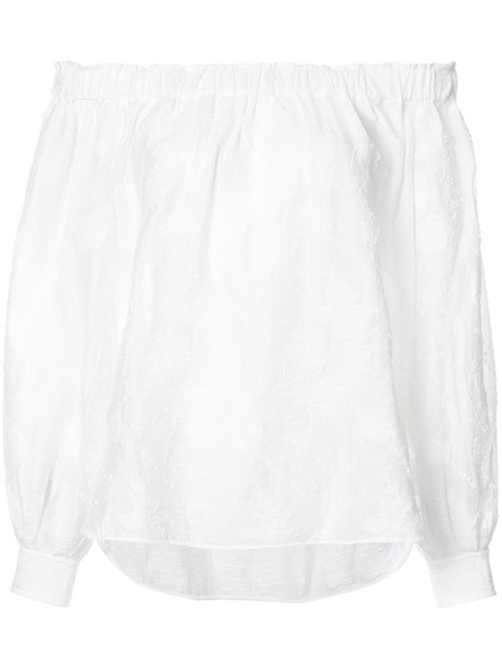 Elizabeth And James Textured Off The Shoulder Top - White