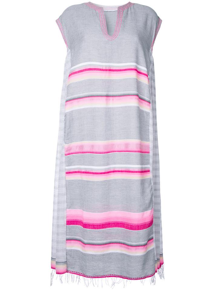 Lemlem Striped Dress, Women's, Size: Xs, Grey, Cotton/acrylic