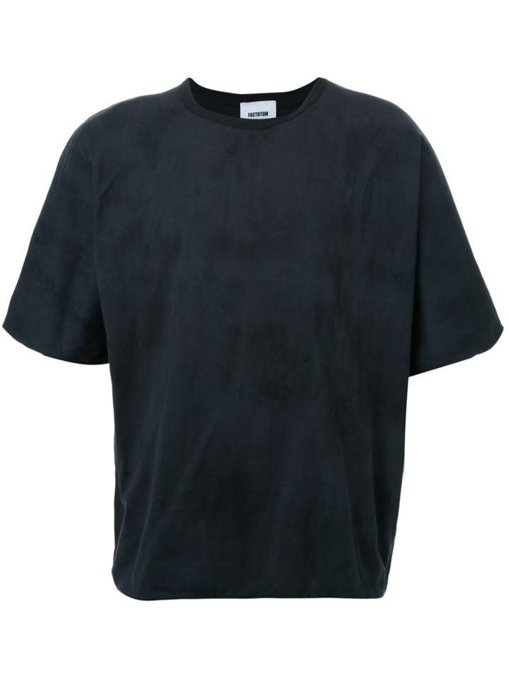Factotum Washed Effect T-shirt, Men's, Size: 44, Black, Cotton/rayon