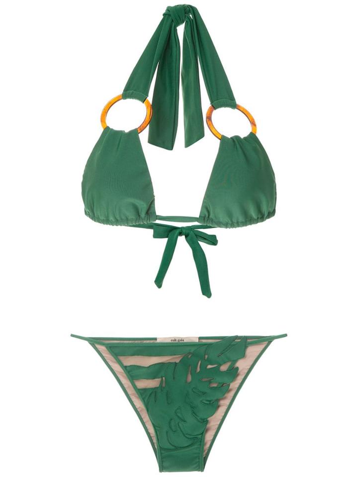 Adriana Degreas Panelled Bikini Set - Green