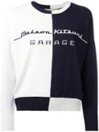 Maison Kitsuné - Bicolour Jumper - Women - Cotton/polyester - S, Blue, Cotton/polyester