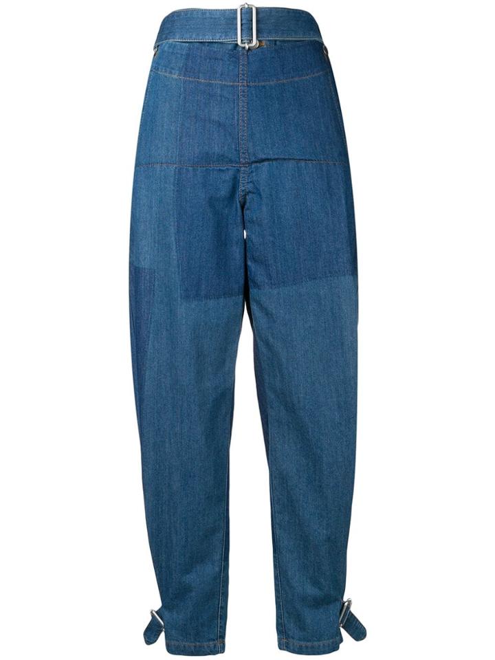 Jw Anderson Deconstructed Tapered Trousers - Blue