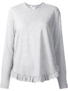 Comme Des Garçons Comme Des Garçons Ruffled Hem T-shirt, Women's, Size: Large, Grey, Cotton