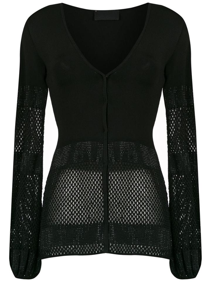 Andrea Bogosian Panelled Knit Cardigan - Black