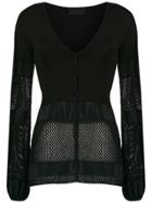 Andrea Bogosian Panelled Knit Cardigan - Black