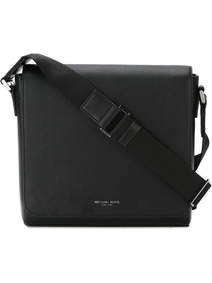 Michael Kors Flap Closure Shoulder Bag, Men's, Black, Leather