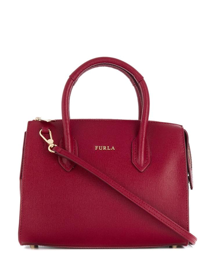 Furla Logo Plaque Tote Bag - Red