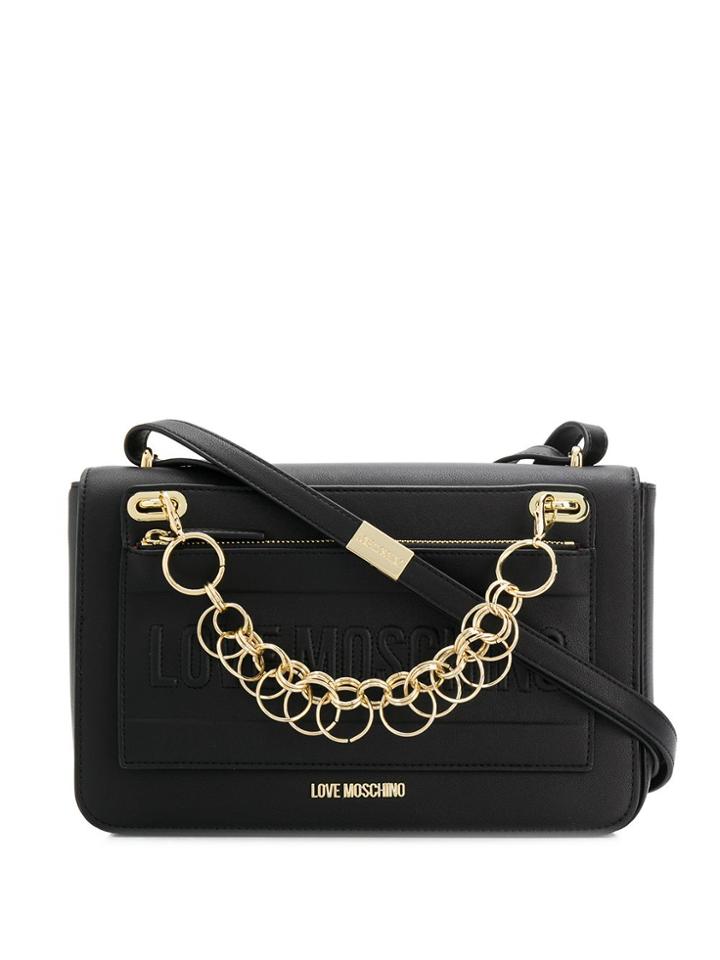 Love Moschino Logo Chain-detail Shoulder Bag - Black