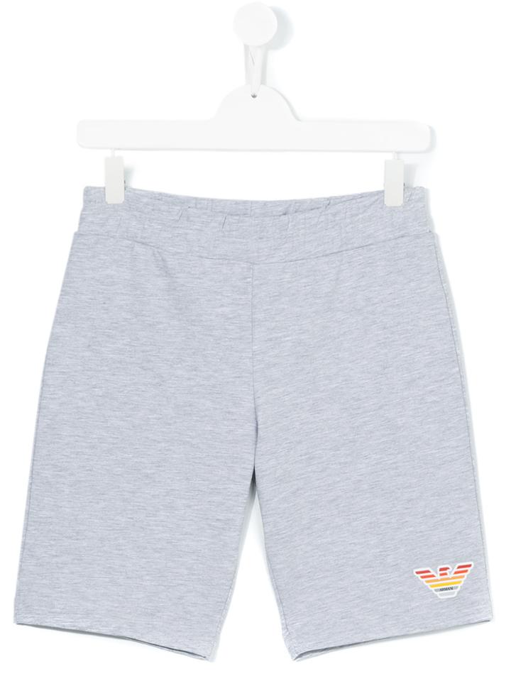 Armani Junior Track Shorts - Grey