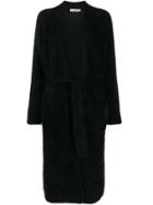 Roberto Collina Long-line Belted Cardigan - Black