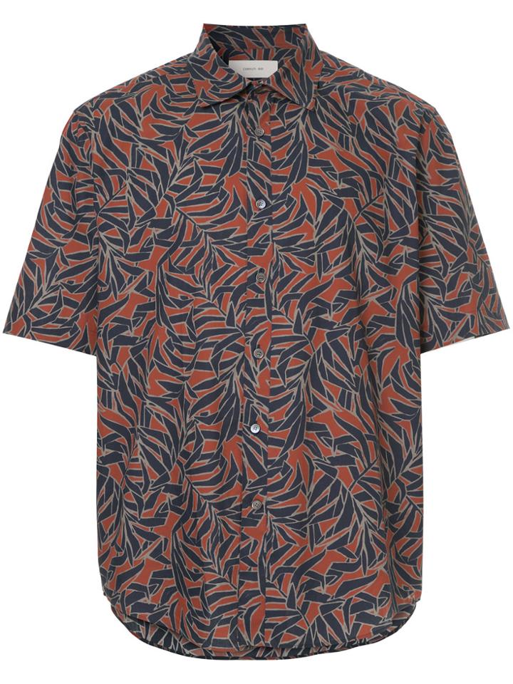 Cerruti 1881 Leaf Print Shirt - Red