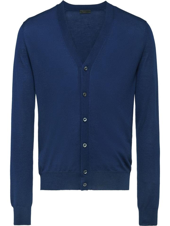 Prada Cashmere Cardigan - Blue