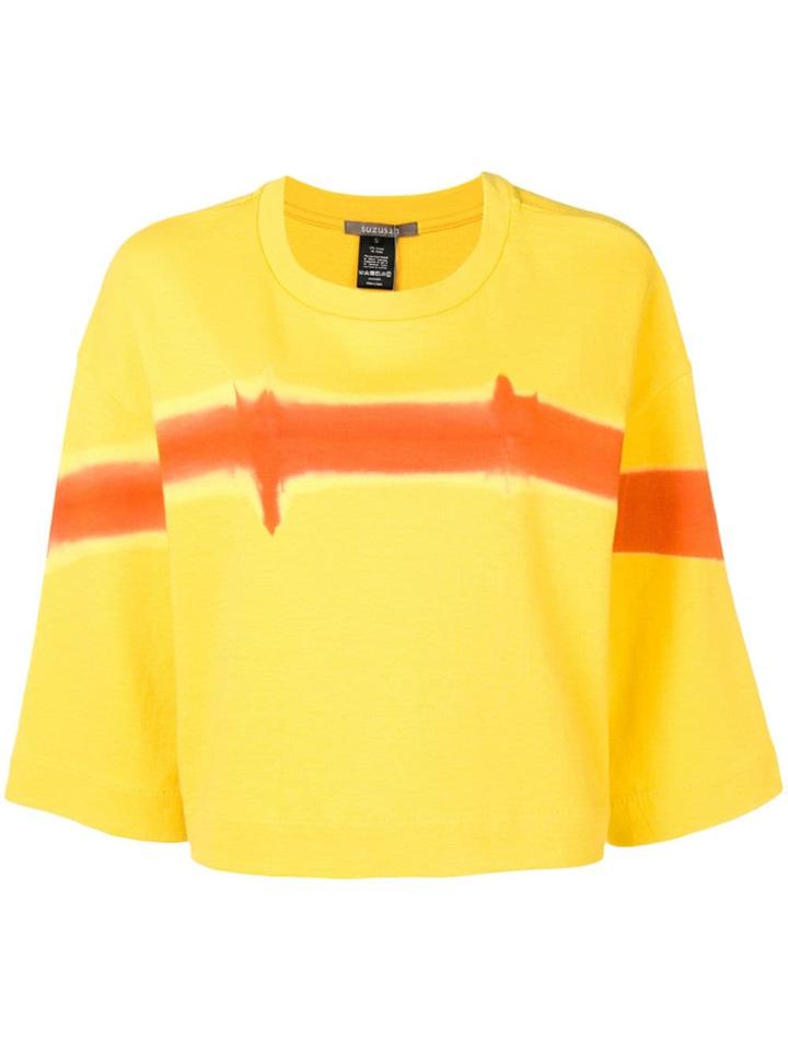 Suzusan Paint Effect T-shirt - Yellow