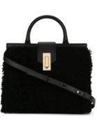 Marc Jacobs Small 'west End' Shearling Tote, Women's, Black